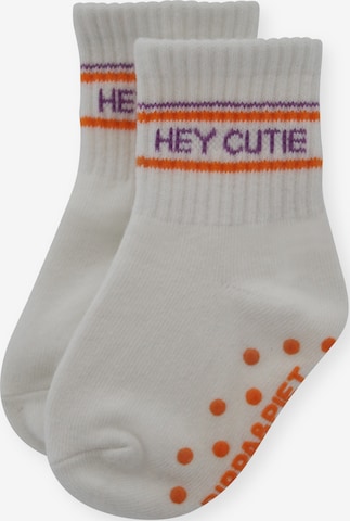 Pippa & Piet Socken 'Hey Cutie' in Orange: Vorderseite