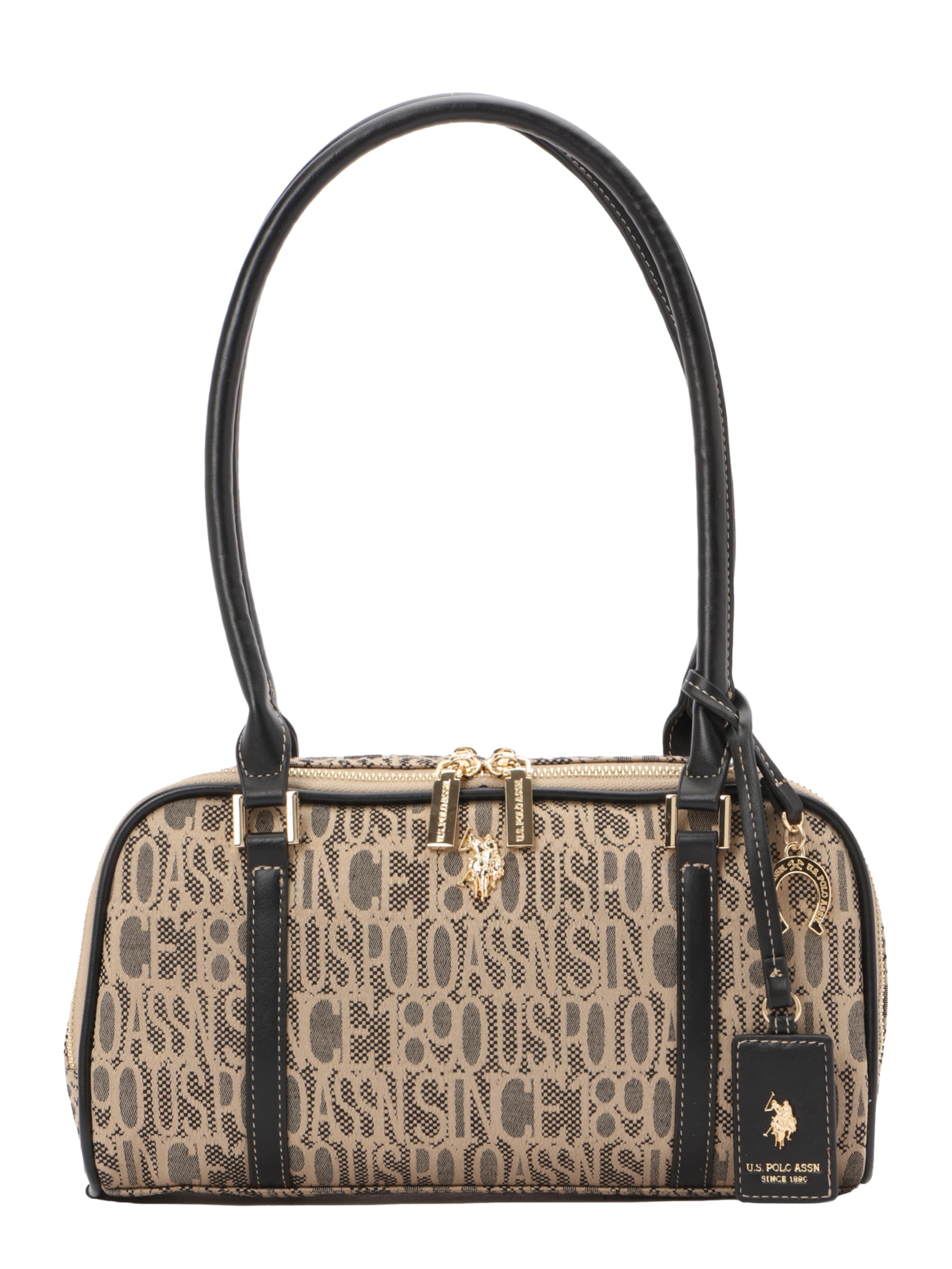 U.S. POLO ASSN. - Mala de ombro em bege: frente