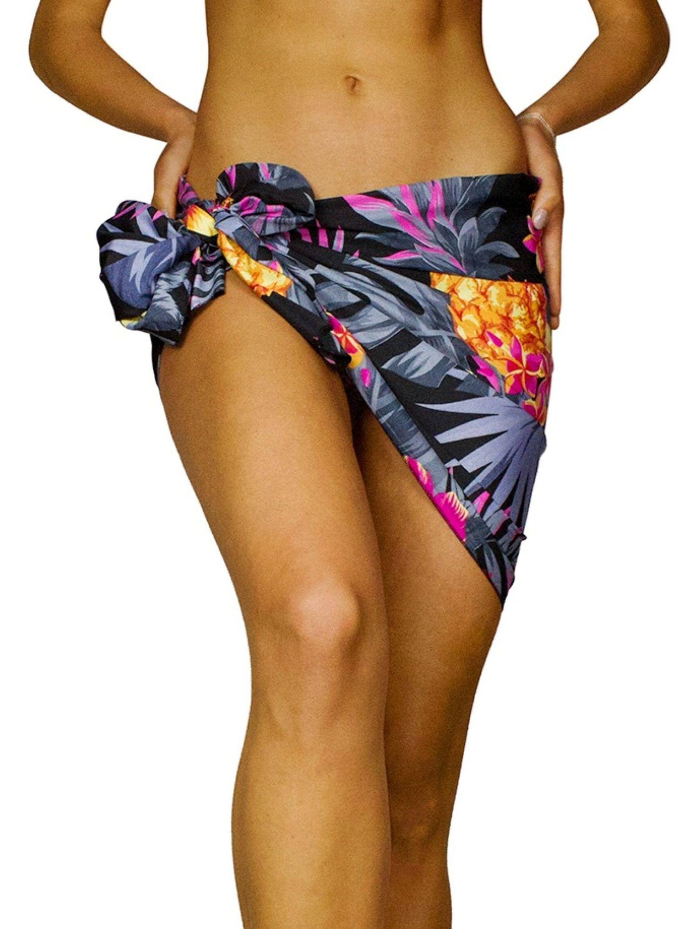 King Kameha Scarf 'Pineapple' in Grey: front