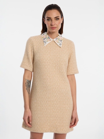 Ana Alcazar Kleid ' Enasa ' in Beige: Vorderseite