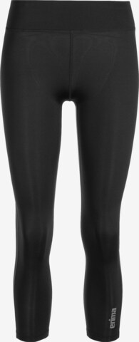 ERIMA Skinny Workout Pants in Black: front