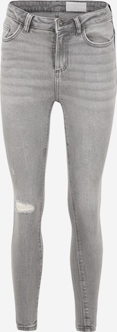 Noisy May Petite Skinny Jeans 'CALLIE' in Grijs: voorkant