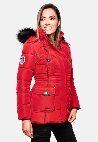 MARIKOO Winter Jacket 'Vanilla' in Red