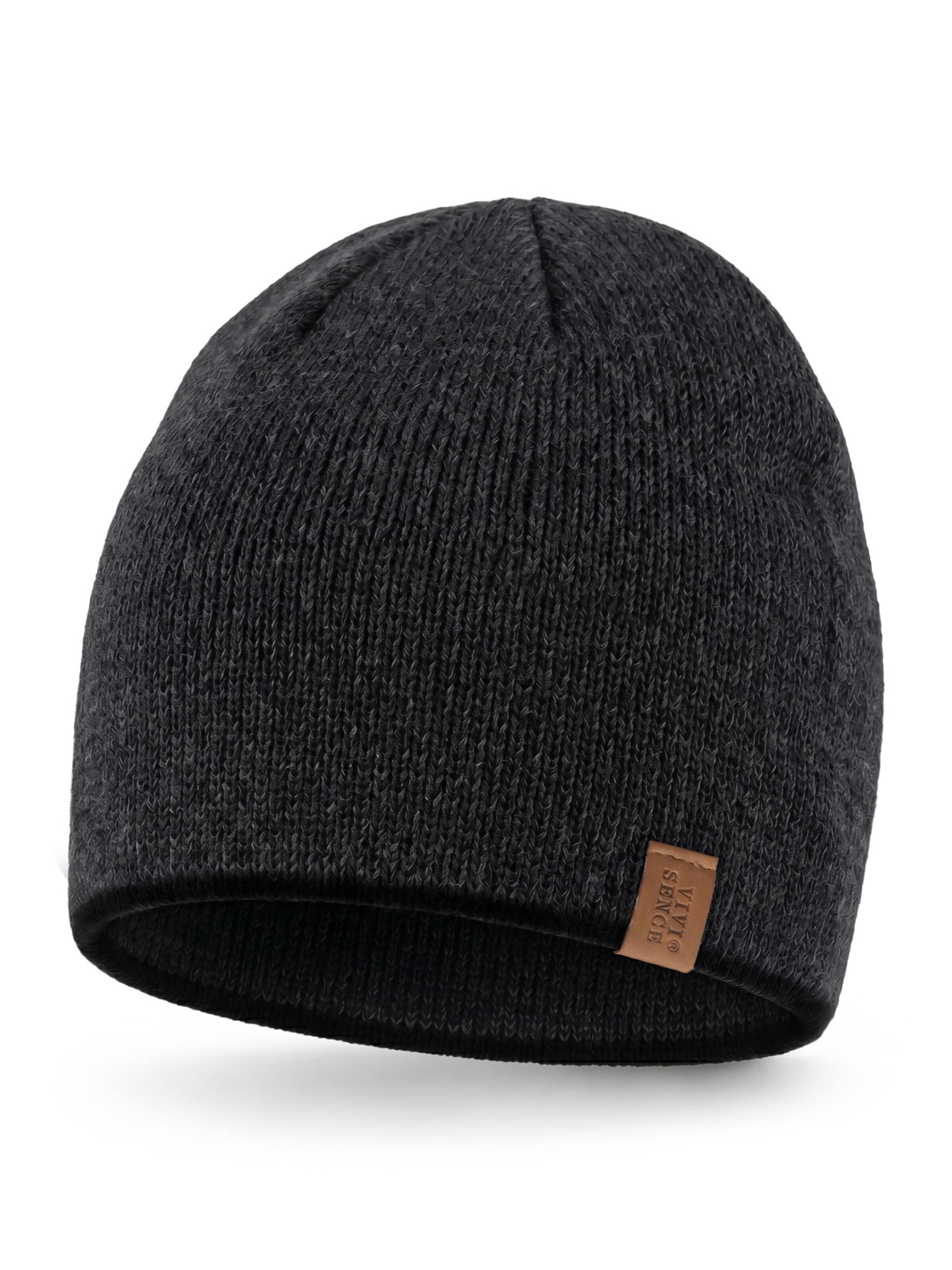 Vivisence Beanie 'M7010' in Black: front