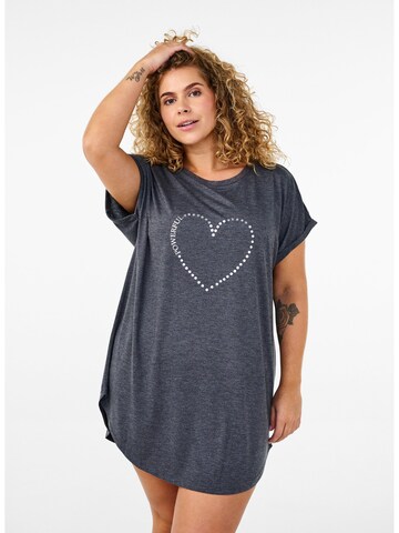 Zizzi Shirt 'MALIS' in Grey: front