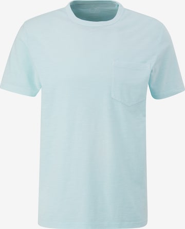 T-Shirt QS en bleu : devant