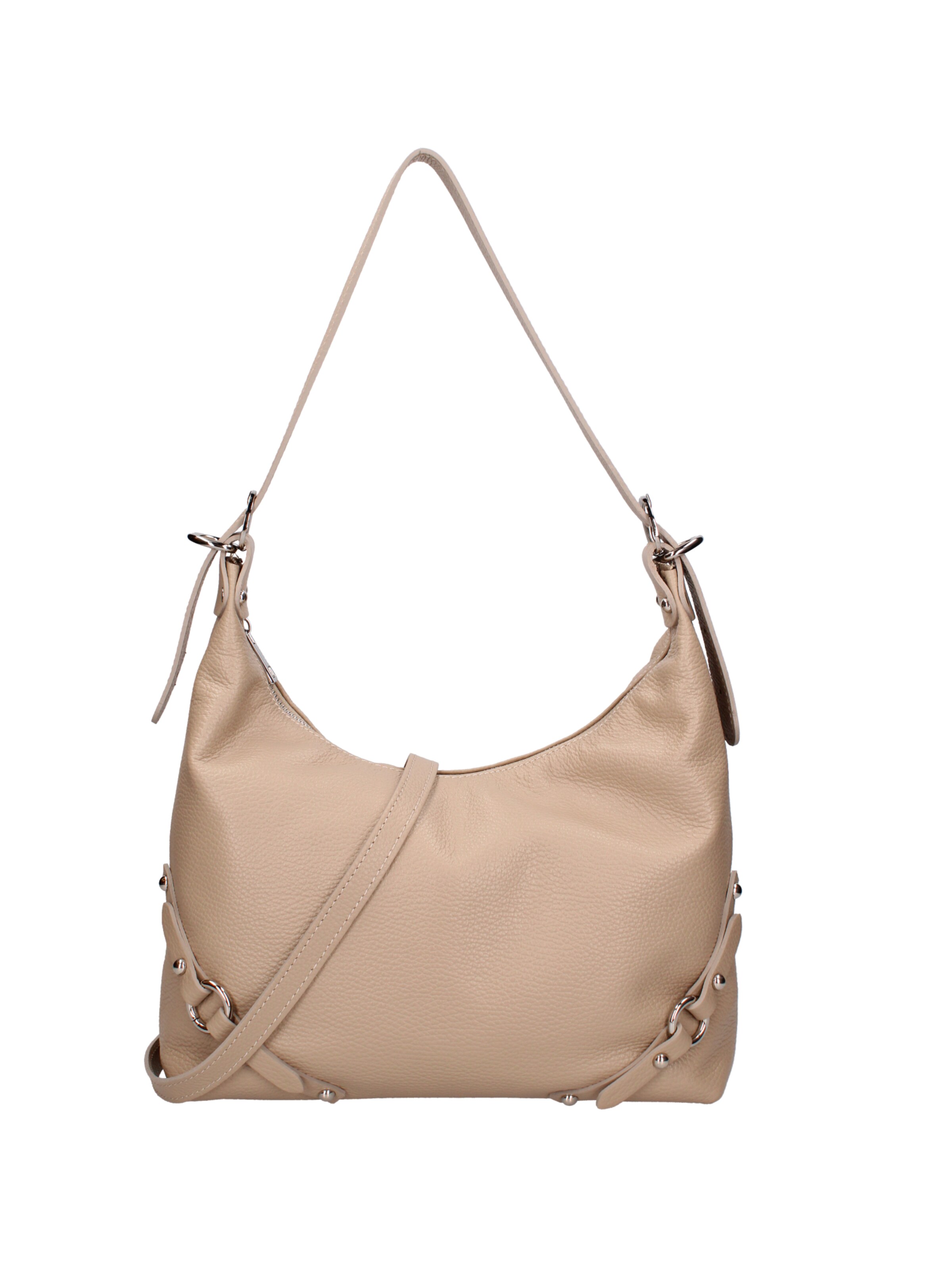 Borsa a spalla di Viola Castellani in beige: frontale