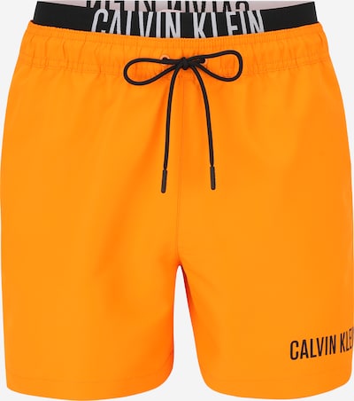 Calvin Klein Swimwear Badeshorts in hellgrau / orange / schwarz, Produktansicht