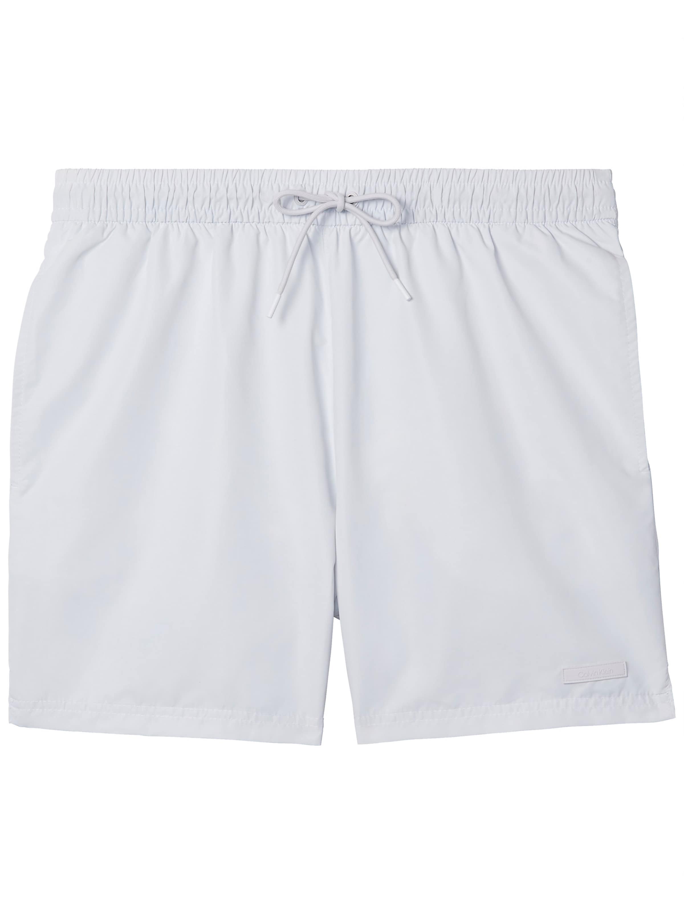 Calvin Klein Swimwear Regular Zwemshorts in Wit: voorkant