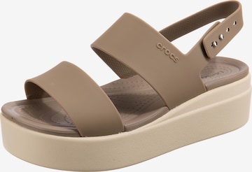 Crocs Sandals 'Brooklyn' in Brown: front