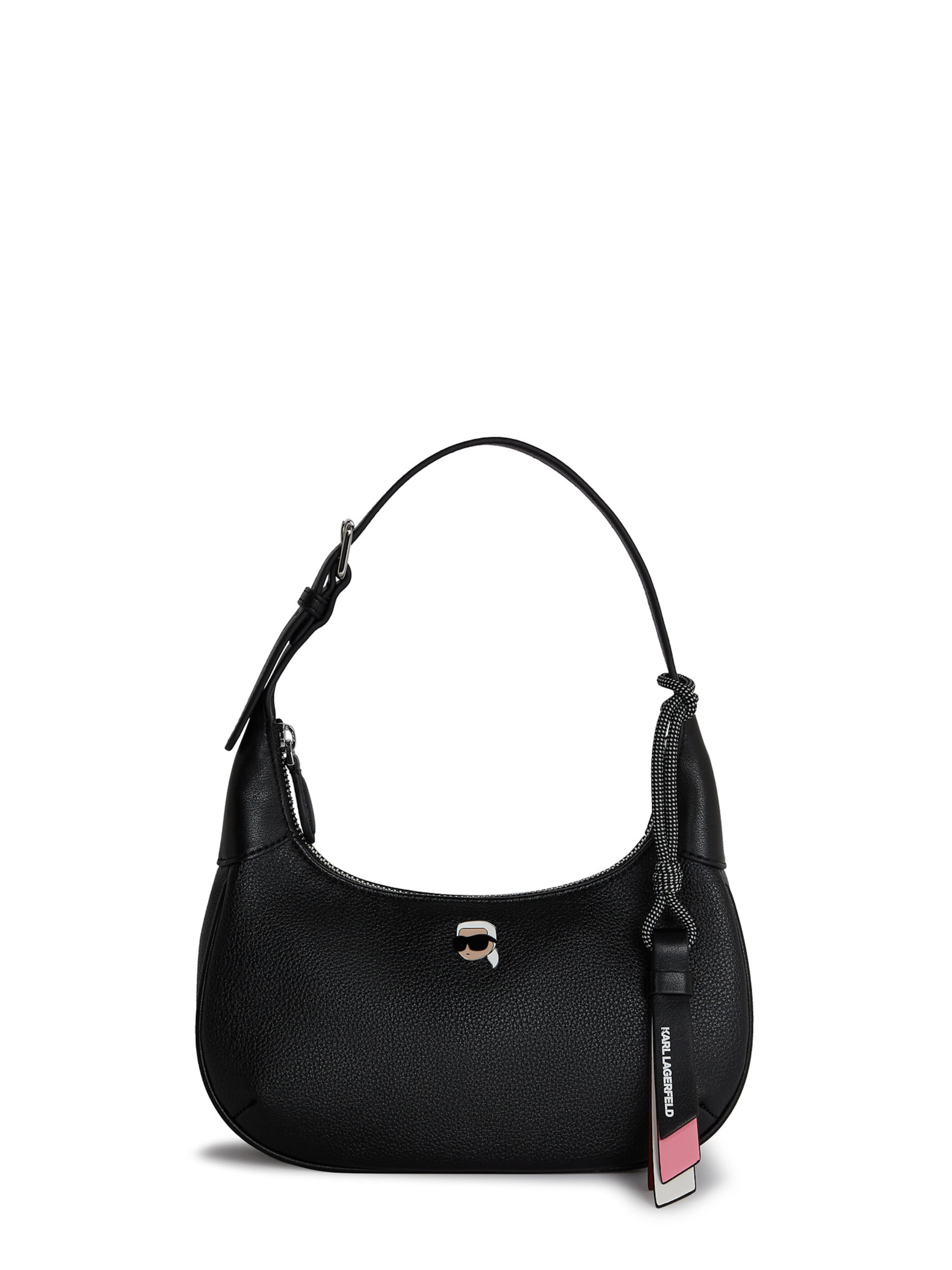 Karl Lagerfeld Kabelka na rameno 'Ikon' - Čierna: predná strana