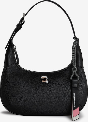 Karl Lagerfeld Schultertasche 'Ikon' in Schwarz: Vorderseite