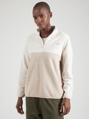 4F Sportsweatshirt in Beige: Vorderseite