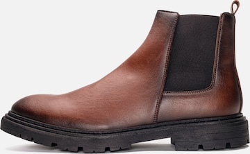 nae Vegan Shoes - Botas chelsea 'Lukas' em castanho: frente