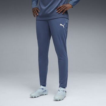PUMA Slimfit Sporthose 'Individual Final' in Blau: Vorderseite