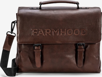 Farmhood Document Bag in Brown: front