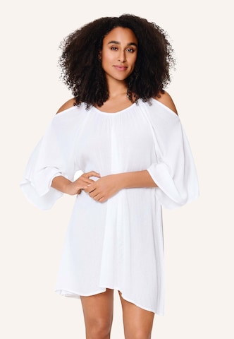 LingaDore - Vestido de praia em branco: frente