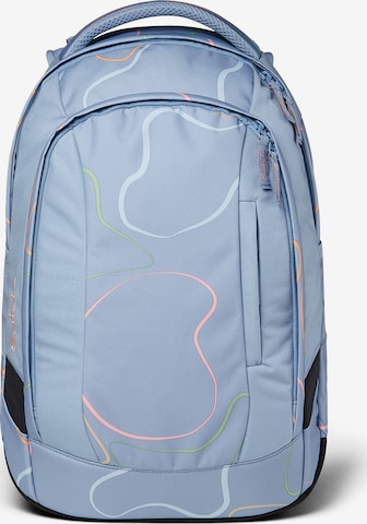 Satch Backpack in Blue: front