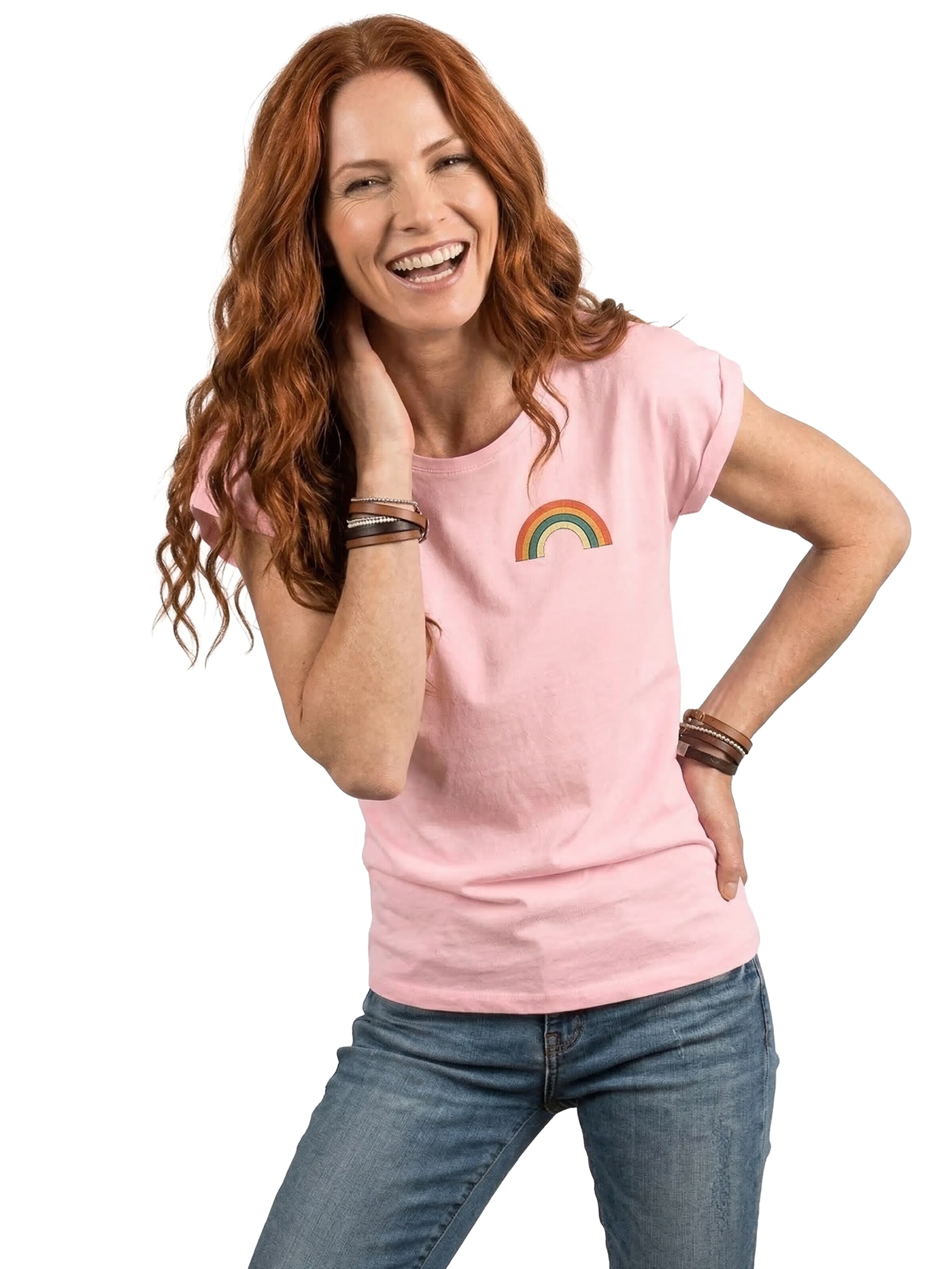 MAKAYA Shirt 'Rainbow'‌‌‌‌‌‌‌‌‌ in Pink