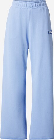 HUGO Loosefit Kalhoty – modrá: přední strana