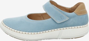 JOSEF SEIBEL Ballet Flats with Strap 'Louisa' in Blue: front