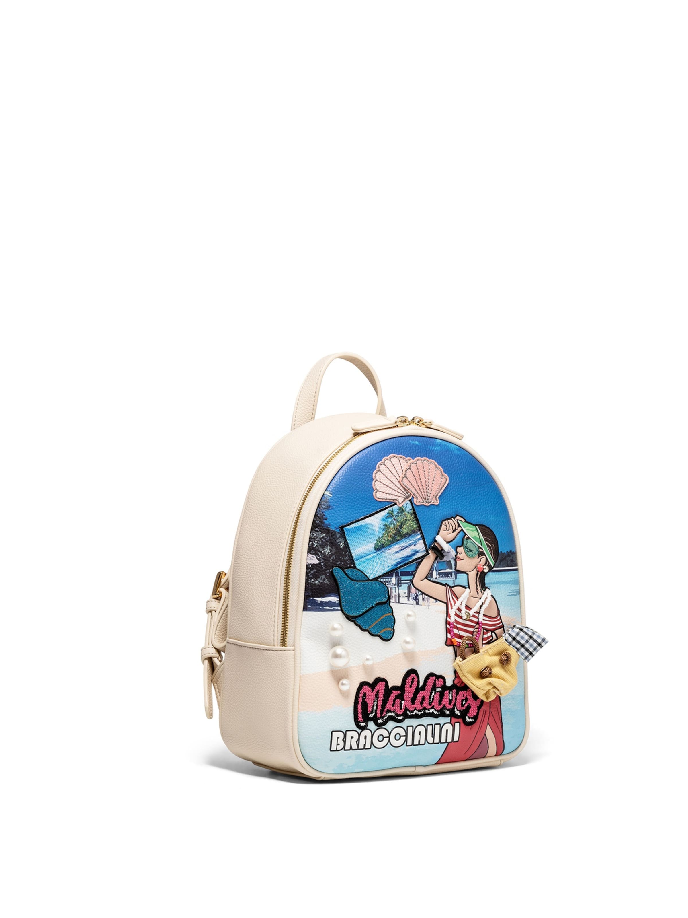 Zaino 'Posillipo' di Braccialini in colori misti: frontale