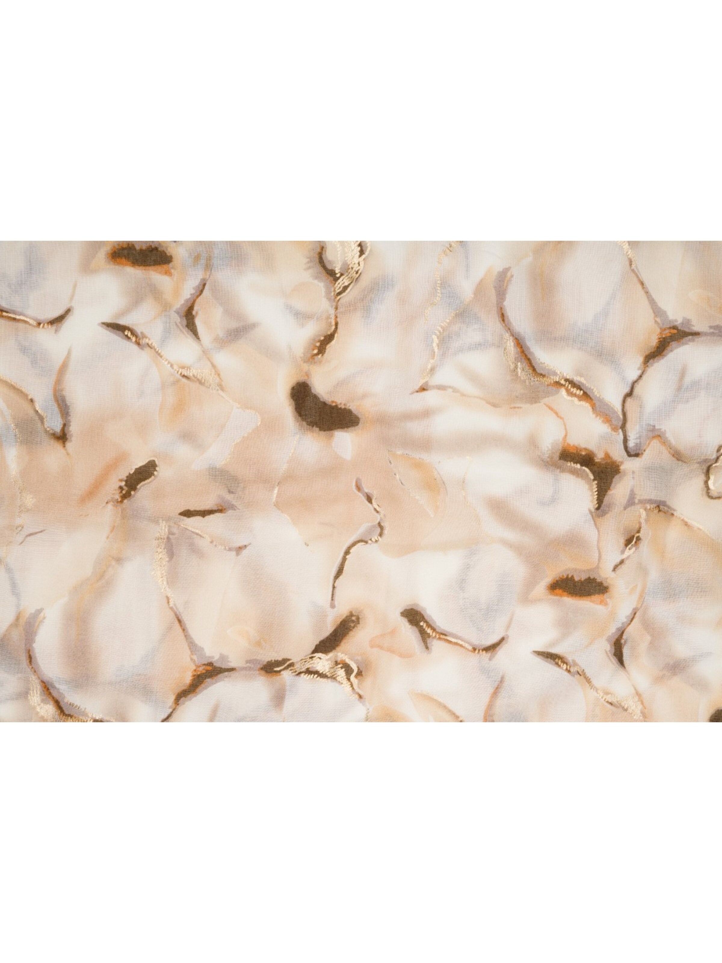 styleBREAKER Schal 'Schal Marmor Muster Metallic Akzente'‌‌‌ in Beige