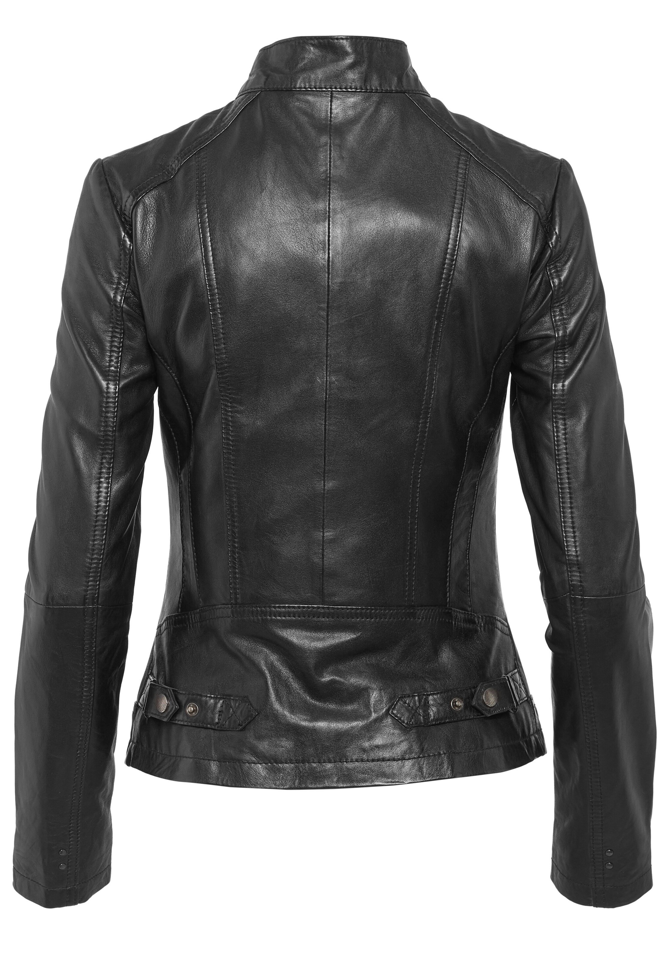 7ELEVEN Lederjacke 'SECatia' in Schwarz