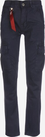 ALPHA INDUSTRIES Cargo trousers in Blue: front