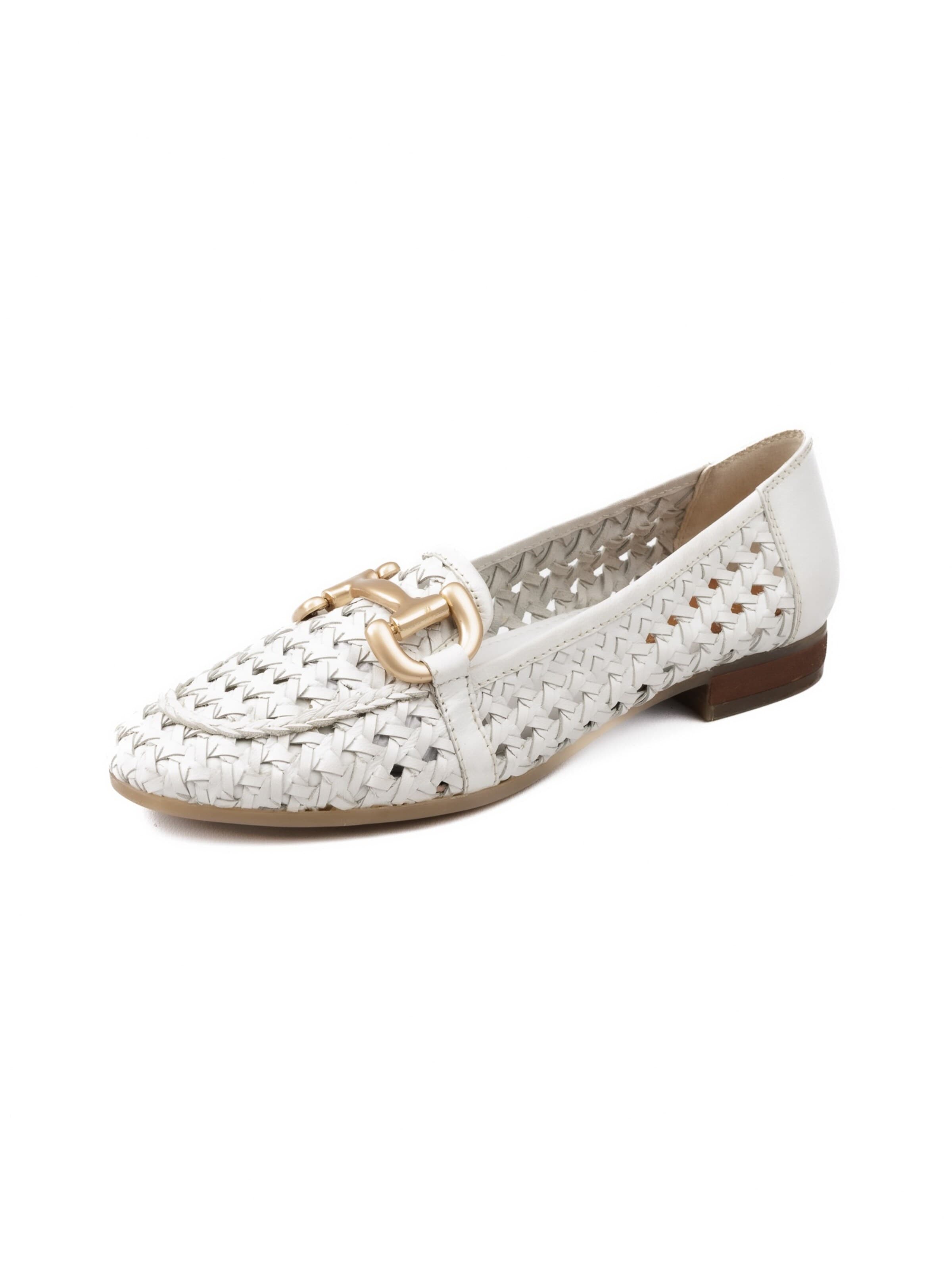 5PM Moccasin 'MATERA SASSI' in White: front