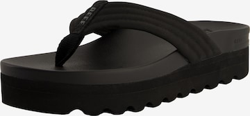 REEF T-Bar Sandals in Black: front