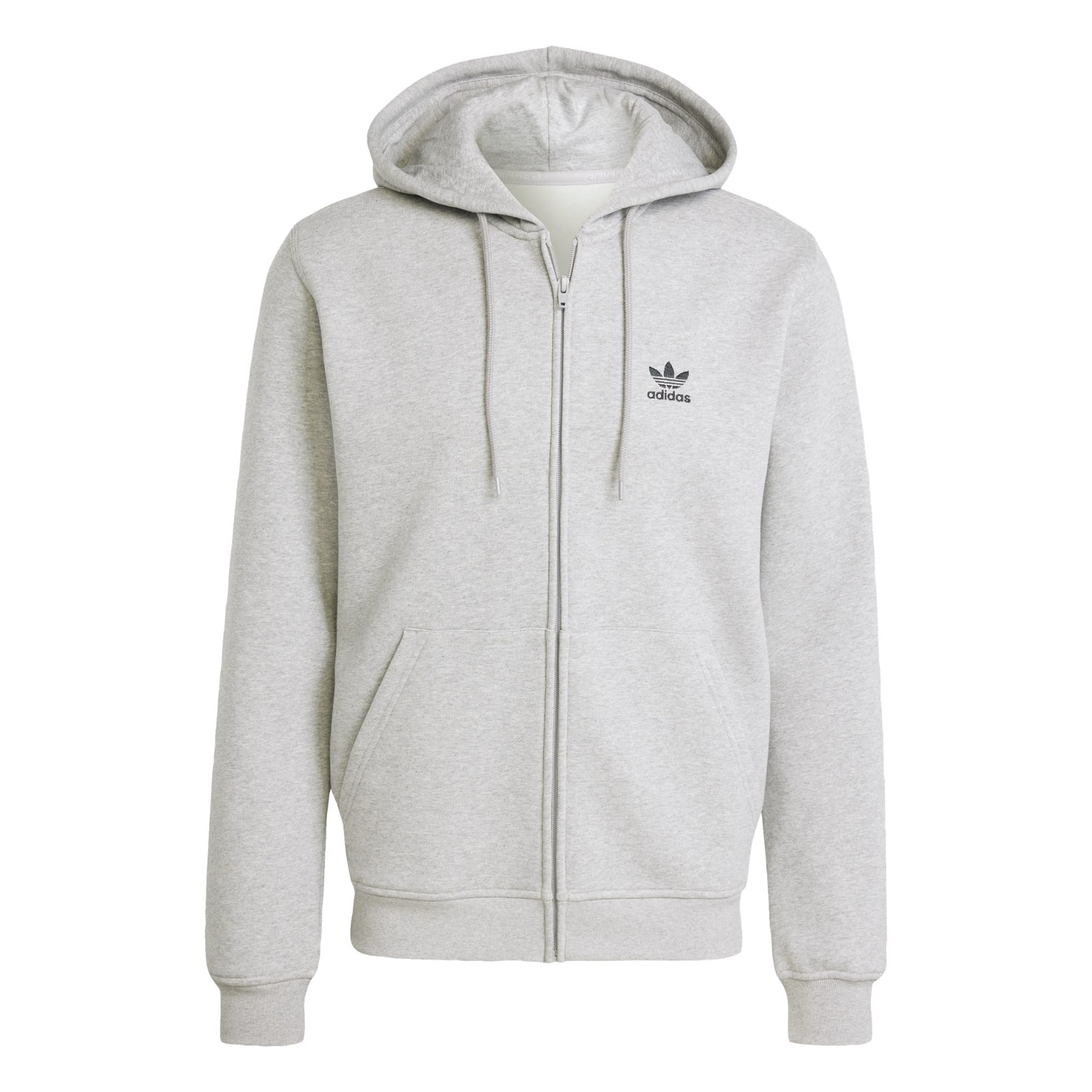 ADIDAS ORIGINALS Zip-Up Hoodie 'Trefoil Essentials' in Mottled