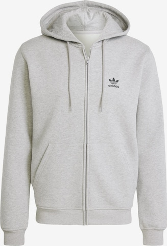 ADIDAS ORIGINALS - Sudadera con cremallera 'Trefoil Essentials' en gris: frente