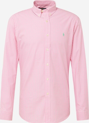 Coupe slim Chemise Polo Ralph Lauren en rose : devant