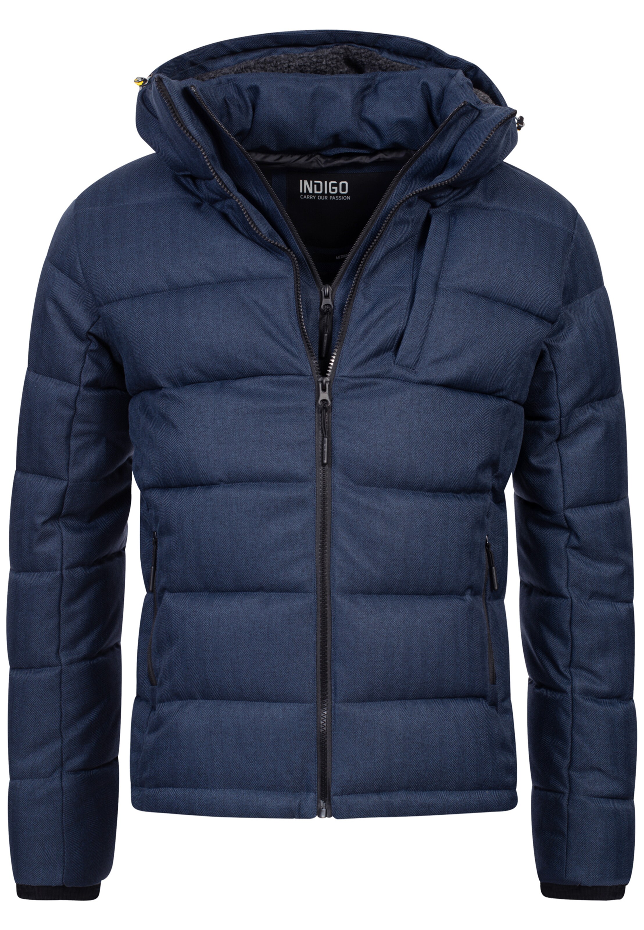 INDICODE JEANS Winter Jacket ' Hebert ' in Blue: front