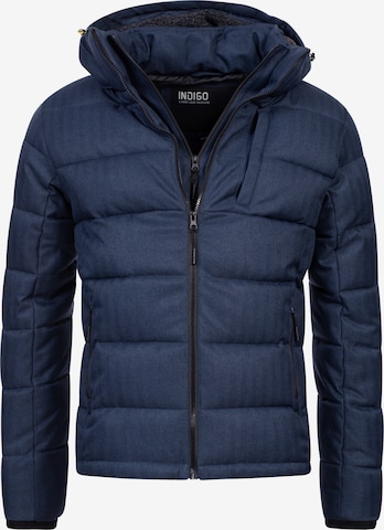 INDICODE JEANS Winter Jacket ' Hebert ' in Blue: front