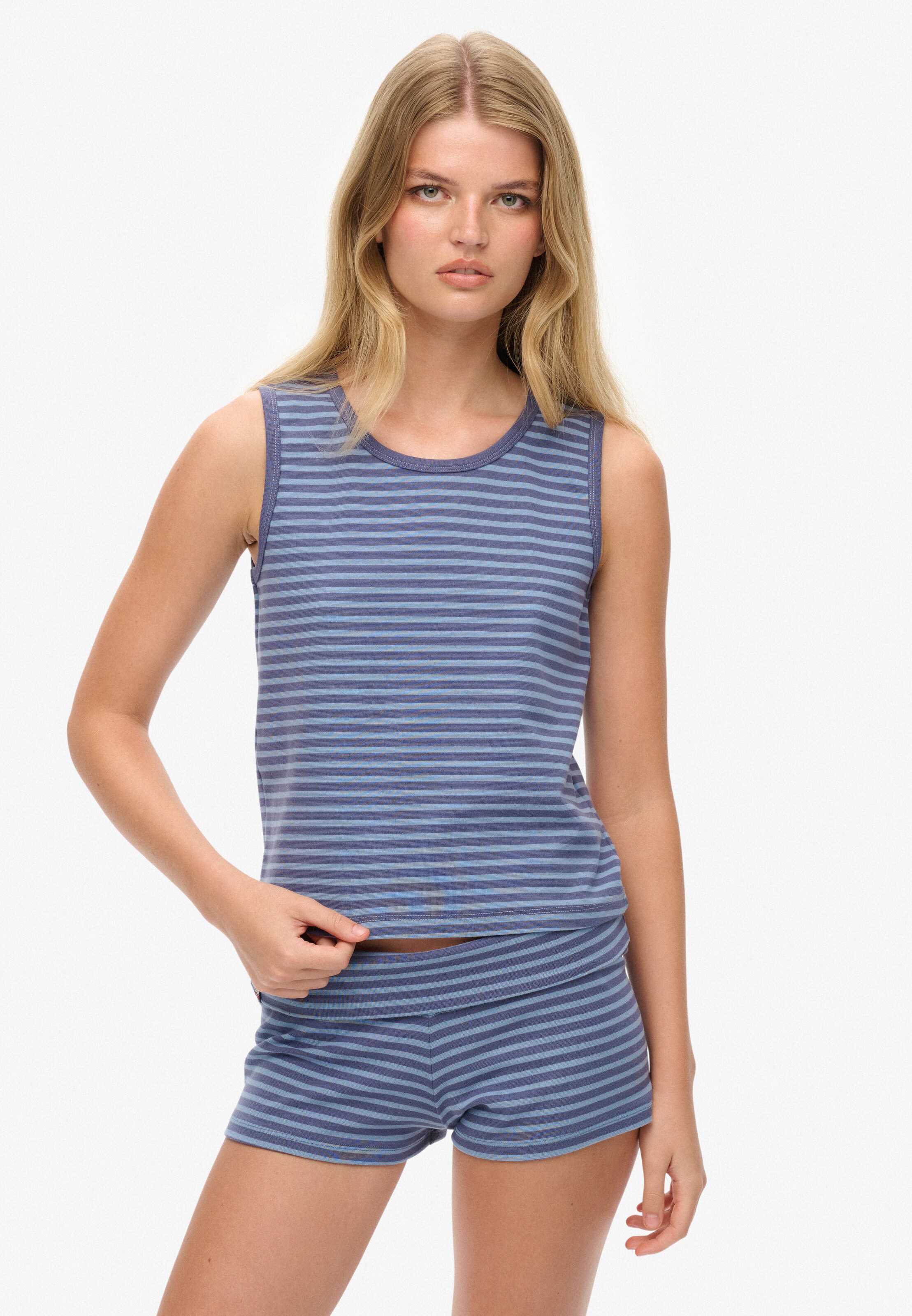Superdry & Co Top 'Athletic Essentials' in Blue: front