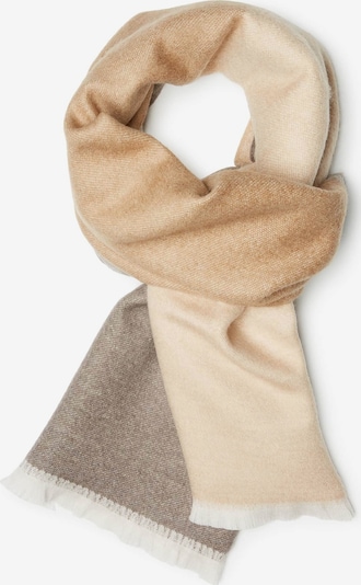 Boggi Milano Sjaal in de kleur Crème / Bruin / Lichtbruin, Productweergave