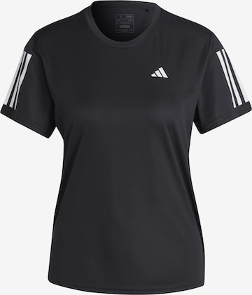 melns ADIDAS PERFORMANCE Sporta krekls 'Own the Run': no priekšpuses