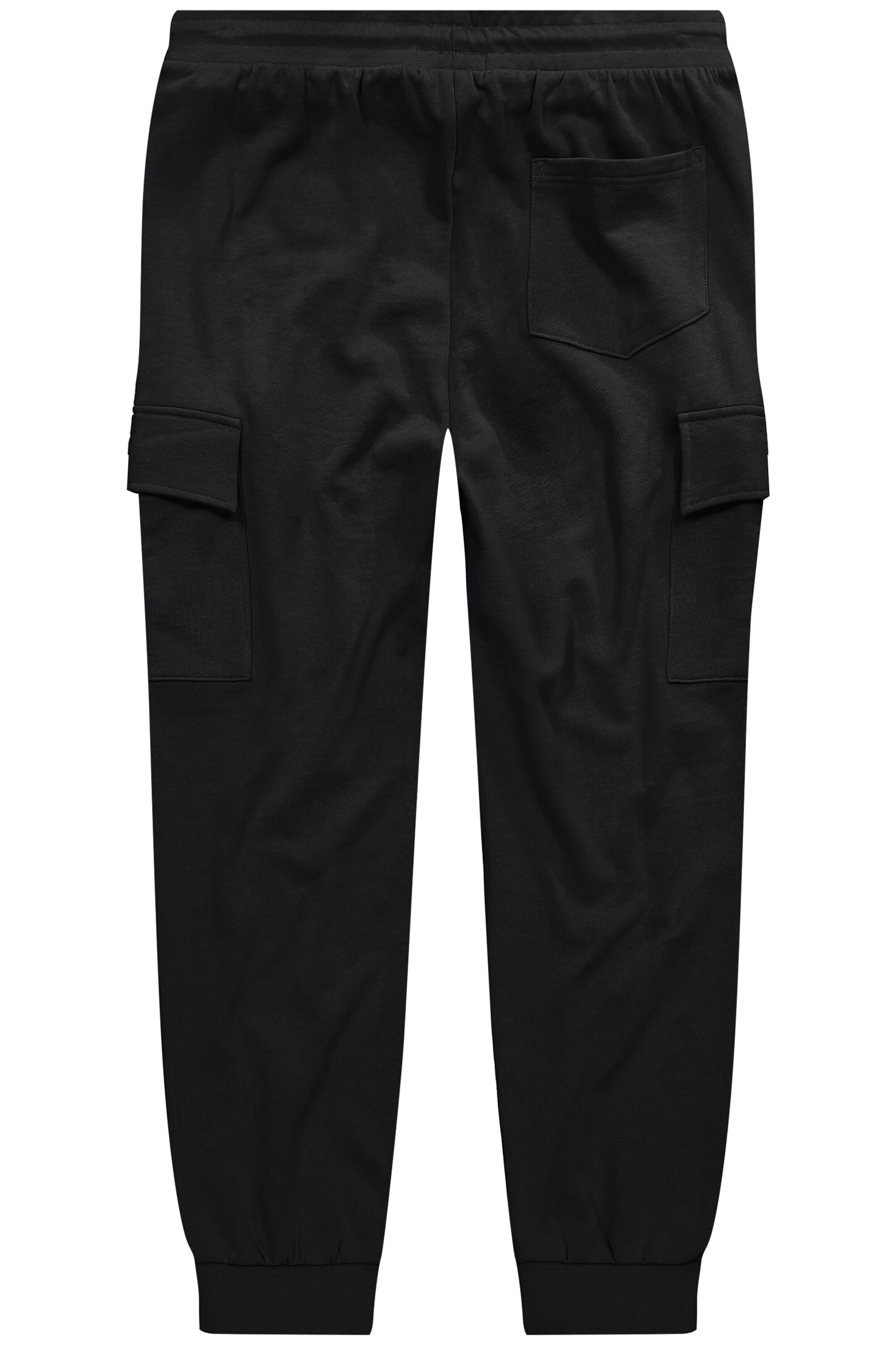 Men Plus Tapered Cargobroek in Zwart