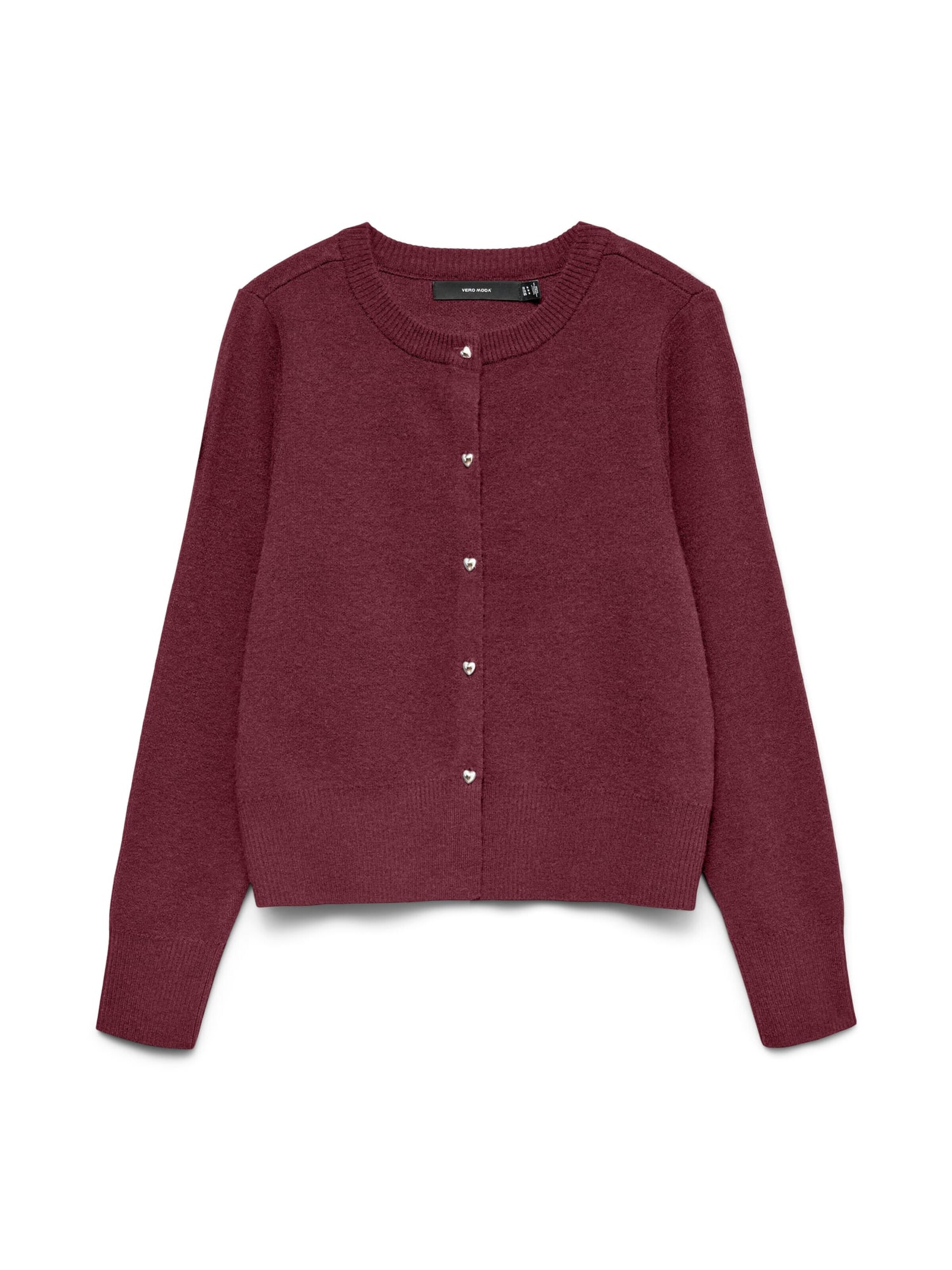 VERO MODA Gebreid vest 'Kacy' in Rood: voorkant