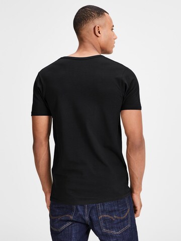 JACK & JONES T-Shirt 'JJV-Neck' in Schwarz