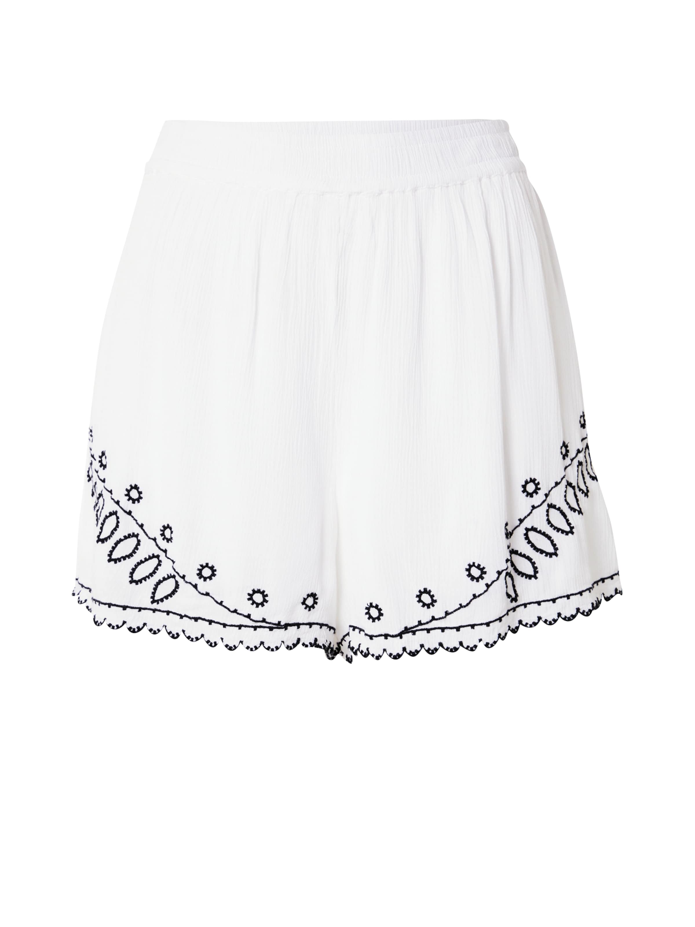 ABOUT YOU Wide leg Byxa 'Marit' i vit: framsida