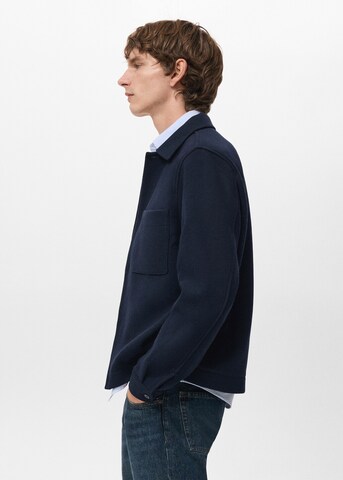 MANGO MAN Between-Season Jacket 'Standfor' in Blue