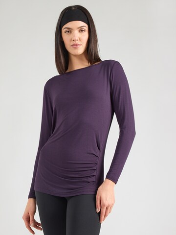 CURARE Yogawear - Camisa funcionais em roxo: frente
