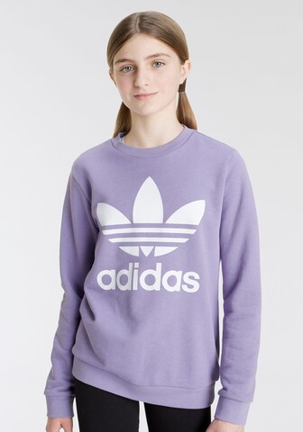 Coupe regular Sweat-shirt 'Trefoil Crew' ADIDAS ORIGINALS en violet : devant