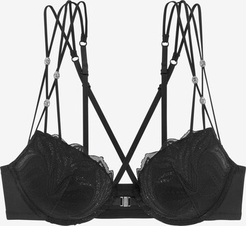 NUANCE Push-up Bra in Black: front