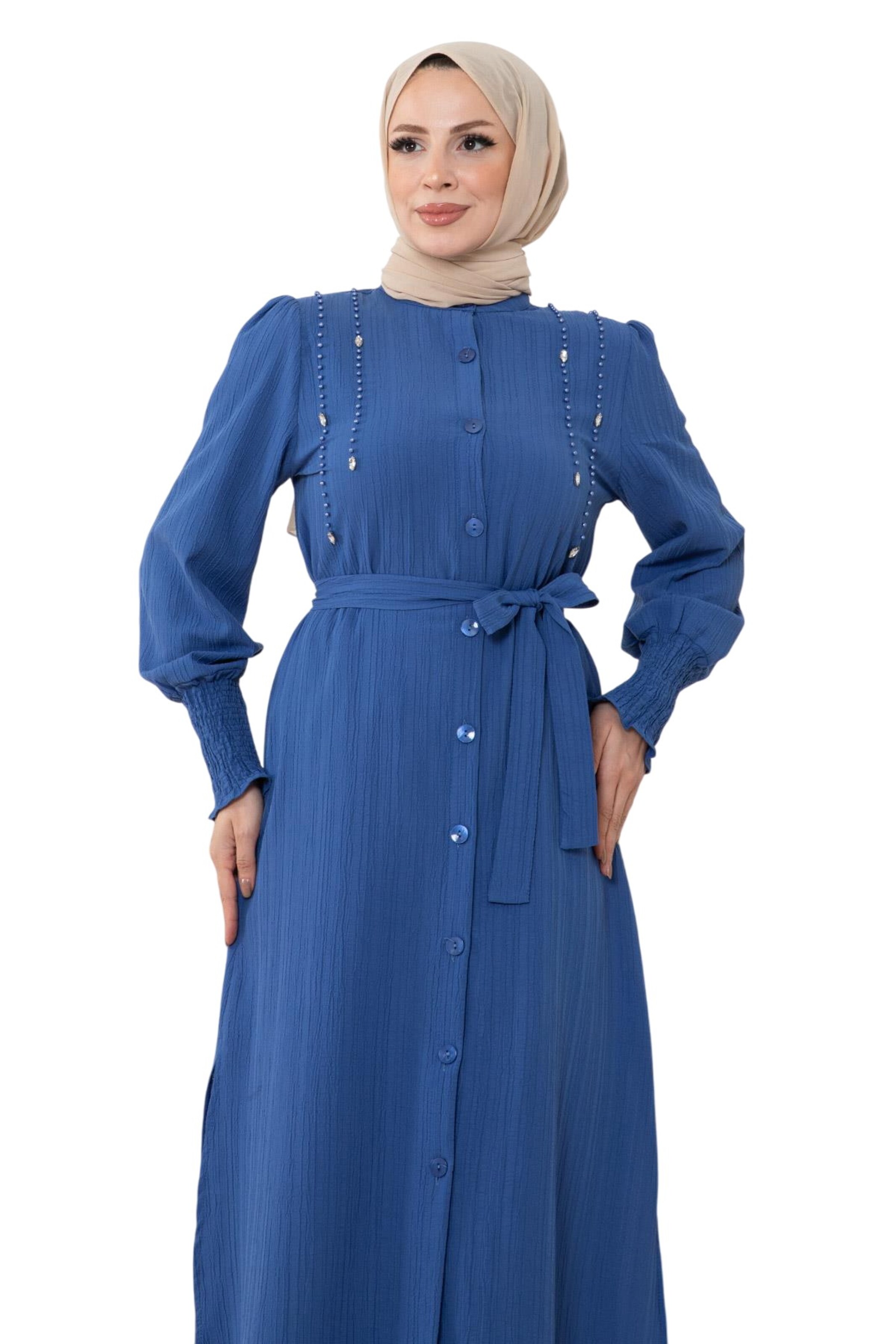 Pantalons de tailleur MODAMIHRAM en bleu