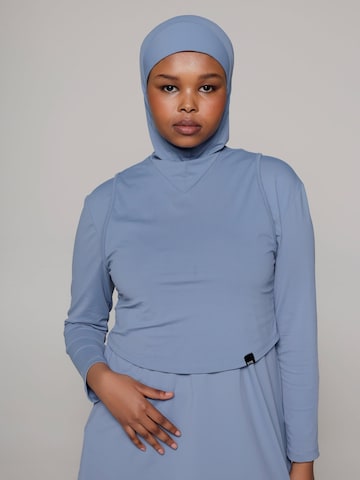 SIYA Swimwear Badpak 'Hijab' in Blauw: voorkant