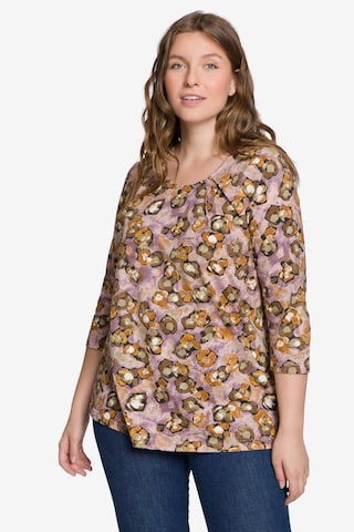 T-shirt Ulla Popken en beige : devant